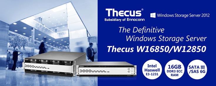 Представлены стоечные хранилища данных с сетевым подключением Thecus W12850 и W16850