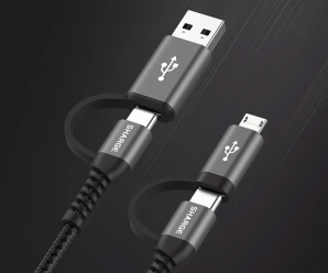 На Xiaomi Youpin появился кабель с разъемами USB-A, MicroUSB и двумя USB-C