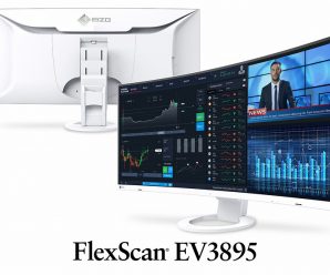 В мониторе Eizo FlexScan EV3895 используется вогнутая панель размером 37,5 дюйма и разрешением UWQHD+