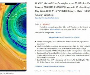 Цена на уровне iPhone 12 Pro Max. Немецкий Amazon раскрыл стоимость Huawei Mate 40 Pro за сутки до анонса