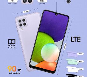 5000 мА·ч, экран AMOLED, 90 Гц и 48 Мп. Представлен Galaxy A22 – один из самых доступных смартфонов Samsung с оптической стабилизацией