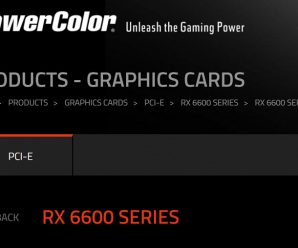На сайте PowerColor появились разделы для видеокарт Radeon RX 6600 и RX 6600 XT