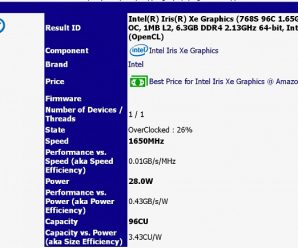 Все по-взрослому. Встроенную графику в процессорах Intel Tiger Lake можно разогнать до 1,65 ГГц