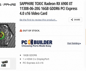 Видеокарта Sapphire Radeon RX 6900 XT Toxic оказалась дороже даже GeForce RTX 3090