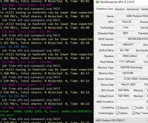 AMD Radeon RX 6700 XT добывает Ethereum медленнее, чем RX 5700 XT