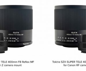 Объектив Tokina SZX Super Tele 400mm F8 Reflex MF скоро будет доступен в вариантах с креплениями Nikon Z и Canon RF