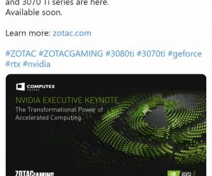 Компания Zotac подтвердила скорый анонс карт GeForce RTX 3080 Ti и RTX 3070 Ti